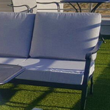 Sunbrella Canvas Granite Boxed Cushion Slipcover Outdoor Patio Replacement Cover