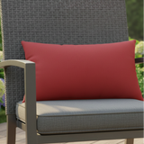 Sunbrella Acrylic Canvas Jockey Red Indoor Outdoor Pillow Cover with zipper opening