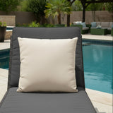 Sunbrella Acrylic Canvas Natural Pillow Cover with Zipper