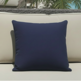 Sunbrella Acrylic Canvas Navy Indoor Outdoor Pillow Cover with Zipper