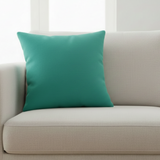 Sunbrella Acrylic Canvas Teal Indoor Outdoor Pillow Cover with Zipper