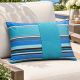 Housse de coussin d'intérieur/extérieur Sunbrella en acrylique à rayures Dolce Oasis