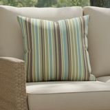 Sunbrella Acrylic Brannon Whisper Stripes Indoor Outdoor Pillow Cover with Zipper