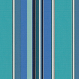 Sunbrella Acrylic Stripe Dolce Oasis Outdoor Pillow Cover with Zipper
