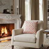 Sunbrella Fretwork Cameo Indoor Outdoor Pillow Cover with Zipper