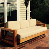 Sunbrella Natural Boxed Patio Cushion Cover Slipcover