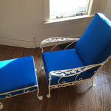 Sunbrella Pacific Blue Boxed Patio Cushion Cover Slipcover