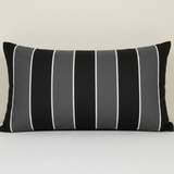 Sunbrella Acrylic Peyton Granite Stripes Outdoor Pillow Cover with Zipper