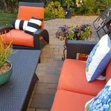 Sunbrella Cayenne Boxed Patio Cushion Cover Slipcover