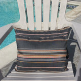 Sunbrella Acrylic Canvas Stanton Greystone Indoor Outdoor Pillow Cover with Zipper