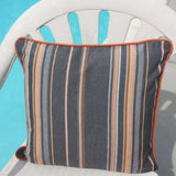 Sunbrella Acrylic Canvas Stanton Greystone Indoor Outdoor Pillow Cover with Zipper