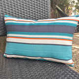 Set of TWO Lumbar 18x12 Sunbrella Token Surfside Indoor Outdoor Pillow Covers