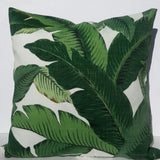 Tropical Swaying Palms Aloe Linen Indoor Pillow Cover