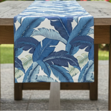 Table Runner Tommy Bahama Indoor Outdoor Swaying Palms Escape Blue Large Banana Leaf