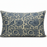 Williamsburg Tucker Resist Chambray Indoor Outdoor Pillow Cover with Zipper
