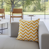 Yellow Chevron Zig Zag Indoor Pillow Cover with Zipper