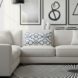 Geometrical Bordeaux Shadow Indoor Pillow Cover with Zipper