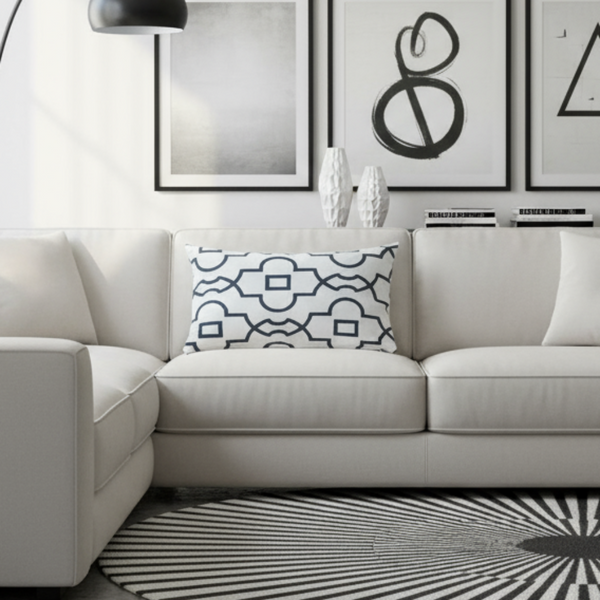 Geometrical Bordeaux Shadow Indoor Pillow Cover with Zipper