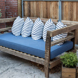 Sunbrella Canvas Sapphire Blue Box Cushion Slipcover Outdoor Patio Replacement Cover