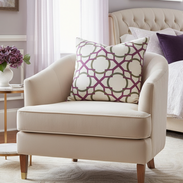 Set of TWO Lattice Perfect Fit Indoor Pillow Cover with zipper