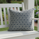 Sunbrella Acrylic Integrated Indigo Indoor Outdoor Pillow Cover with Zipper