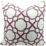 Set of 2 Lattice Perfect Fit Indoor Pillow Cover with zipper