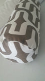 Geometrical Embrace-Drew Italian Brown Indoor Pillow Cover with Zipper