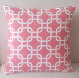 Indoor Pillow Cover Coral Gotcha Lattice with Zipper