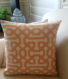 Sunbrella Fretwork Cameo Indoor Outdoor Pillow Cover with Zipper