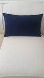 Sunbrella Canvas Navy Indoor Outdoor Pillow Cover with Zipper