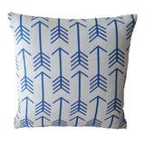 Modern White Cobalt Blue Arrows Indoor Pillow Cover with Zipper