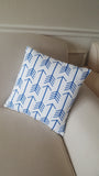 Modern White Cobalt Blue Arrows Indoor Pillow Cover with Zipper