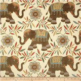 Set of TWO 16x16 Majestic Jacquard Asian Elephants Indoor Pillow Covers with zipper