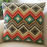 IKAT HGTV Like A Diamond Fog Lattice Denim Pillow Cover with Zipper