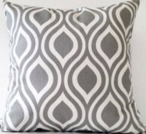 16x16 Nicole Twill Storm Tear Drop Indoor Pillow Cover with Zipper
