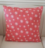 Coral Small Dandelion Indoor Pillow Cover with Zipper