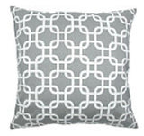 Set of TWO 20x12 Lumbar Lattice Indoor Outdoor Pillow Cover Gotcha Grey with Zipper