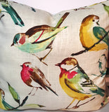 Richloom Birdwatcher Meadow Birds Indoor Pillow Cover with Zipper