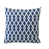 Robert Allen Baja Fret Marine Lattice Indoor Outdoor Pillow Cover with Zipper