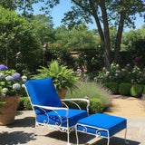 Sunbrella Canvas Pacific Blue Boxed Cushion Slipcover Outdoor Patio Replacement Cover