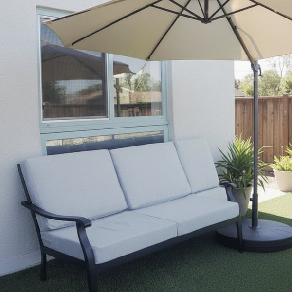 Sunbrella Canvas Natural Outdoor Boxed Cushion Slipcover Patio Replacement Cover