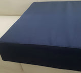 Sunbrella Canvas Navy Boxed Cushion Slipcover Outdoor Patio Replacement Cover