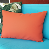 Sunbrella Acrylic Canvas Melon Coral Outdoor Pillow Cover with Zipper