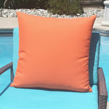 Sunbrella Acrylic Canvas Melon Coral Outdoor Pillow Cover with Zipper