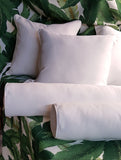 Sunbrella Canvas White Indoor Outdoor Pillow Cover with Zipper