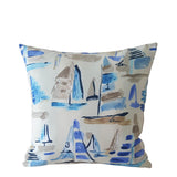 Palavas Natural Sail Art Marine Indoor Outdoor Pillow Cover with Zipper