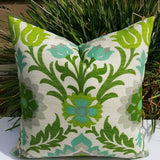Waverly Santa Maria Mint Julep Indoor Outdoor Pillow Cover with Zipper