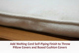 Add Welting Cord Self-Piping Pillow Covers and Cushion Covers