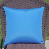 Sunbrella Acrylic Canvas Capri Blue Indoor Outdoor Pillow Cover with Zipper